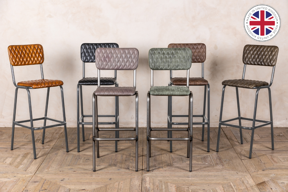 leather upholstered bar stools